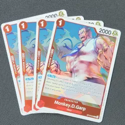 4x Monkey.D.Garp OP13-016 Carrying On His Will Foil playset X4 One Piece - Image 1