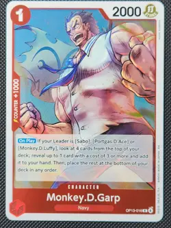 4x Monkey.D.Garp OP13-016 Carrying On His Will Foil playset X4 One Piece - Image 2