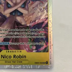 Nico Robin EB03-055 SR Foil English One Piece TCG Card Near Mint - Image 5