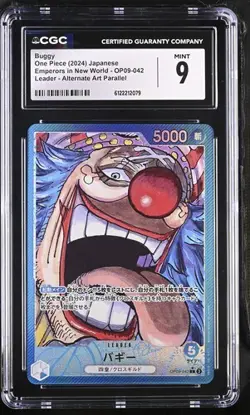 ✨✨ CGC 9 One Piece Buggy Alt Art Leader Parallel 2024 OP09-042 Jpn - Image 1