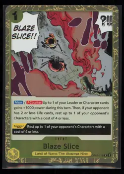 Blaze Slice OP07-116 One Piece 500 Years in the Future Rare Near Mint - Image 1