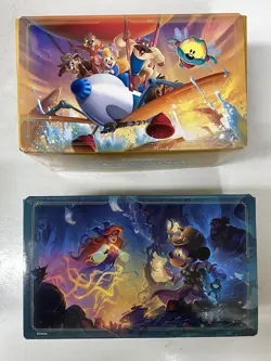 Disney Lorcana Card Storage Boxes Lot of 2 Whispers in the Well & Rescue Rangers - Image 1