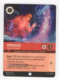 Disney Lorcana Winterspell HERCULES Spectral Demigod Epic Foil #214/204 - Image 1