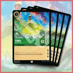Disney Lorcana TCG: TIANA True Princess x4 Uncommon Rise of the Floodborn - Image 1