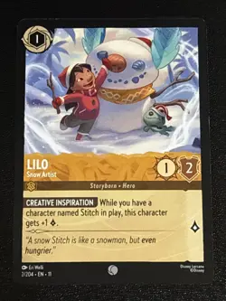 Disney Lorcana Winterspell Lilo - Snow Artist 2/204 NM - Image 1