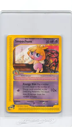 SMOOCHUM 61/147 - NON-HOLO - Aquapolis - e-READER VINTAGE Pokemon Card - HP/DMG - Image 1