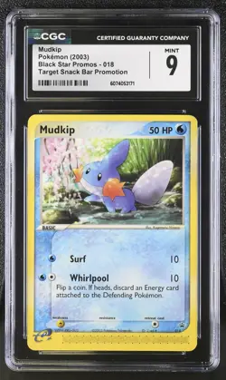 CGC 9 Mudkip 2003 Black Star Promos 018 Target Snack Bar Promotion Pokemon Card - Image 1