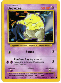 Drowzee 49/102 Base Set Pokemon Card - Image 1