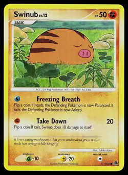 Pokemon Card Swinub 77/100 Stormfront - Image 1