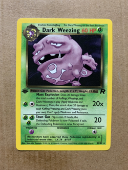 1st Edition Dark Weezing 31/82 Team Rocket - Non-Holo Rare Pokemon Card - NM/M - Image 1