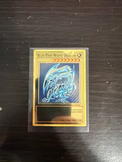 Blue Eyes White Dragon Yugioh Card GOLD COLOR Collectible METAL CARD - Image 1