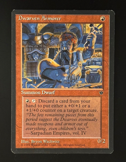 MTG - Dwarven Armorer - NM+ Never Played - Fallen Empires - Rare - EN - REG - Image 1