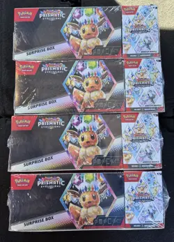 4x Sam’s Club Pokemon Prismatic Evolutions Surprise Boxe & Booster Bundle - Image 1