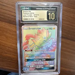 Pokemon Zeraora GX Lost Thunder Secret Rare Full Art #221 CGC 10 Pristine - Image 1