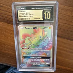 Pokemon Zeraora GX Lost Thunder Secret Rare Full Art #221 CGC 10 Pristine - Image 2