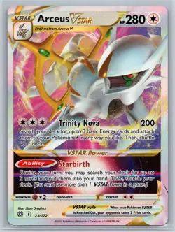 Arceus VSTAR Ultra Rare SWSH09: Brilliant Stars 123/172 NM Pokemon TCG - Image 1