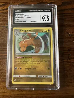 Dragonite 2019 Pokemon Team Up 119/181 Cosmos Holo CGC 9.5 MINT+ - Image 1