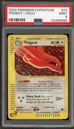 Pokemon Pidgeot Expedition Holo Rare #23 PSA 9 Mint - Image 1