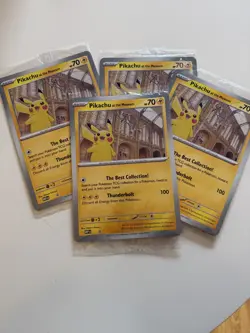 Pokemon Pikachu At The Museum x Natural History London Jumbo Card - Sealed x4 - Image 1