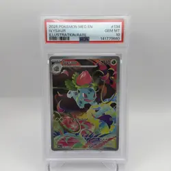 Ivysaur #134 Mega Evolution Base Illustration Rare PSA 10 Gem Mint 2025 Pokemon - Image 1