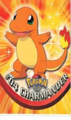 1999 Topps Pokemon TV Animation Series 1 - Charmander #04 Blue Logo Non Holo LP - Image 1