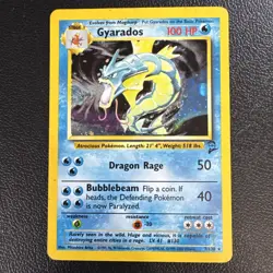 Pokemon Gyarados Base Set 2 Holo 7/130 Unlimited Rare LP MP - Image 1
