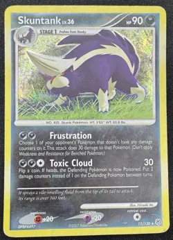 Skuntank 15/130 Diamond & Pearl Base Set Pokemon Holo Rare HP - Image 1