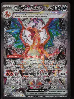 Charizard ex 223/197 Special Illustration Rare Obsidian Flames Pokemon - Image 1