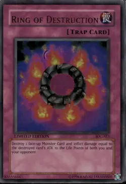 Ring of Destruction 1st Ed Ultra Rare IOC-SE3 Yu-Gi-Oh! - Image 1