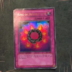 YUGIOH Ultra Rare Ring Of Destruction IOC-SE3 PLAYED - Image 1