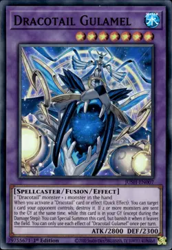 Dracotail Gulamel - Super Rare 1st Edition JUSH-EN007 - NM - YuGiOh - Image 1