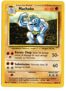 Machoke 34/102 Base Set Pokemon Card - Image 1