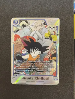 Son Goku : Childhood SB01-018 Gold Alternate Art Dragon Ball Manga Booster Card - Image 1