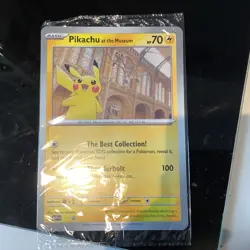Pokemon National History Museum Pikachu at the museum Promo Card sealed mint - Image 1