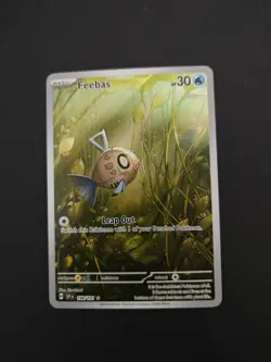 Pokemon TCG Feebas Illustration Rare Card Surging Sparks 198/191 - Image 1