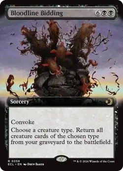 Bloodline Bidding - Extended Art- Lorwyn Eclipsed - MtG- NM - Image 1