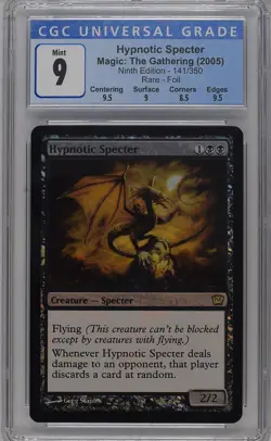 HYPNOTIC SPECTER 9th Edition Foil Rare CGC 9 MTG [Nostalgium] - Image 1