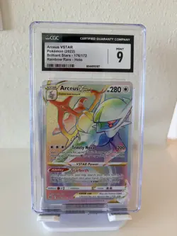 2022 Pokemon Arceus VSTAR 176/172 Rainbow Brilliant Stars - CGC 9- MINT - Image 1