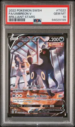 Umbreon V TG22 Full Art 2022 Pokemon Brilliant Stars Trainer Gallery PSA 10 - Image 1