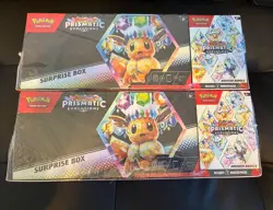 (2) Pokemon Sam's Club Prismatic Evolutions Surprise Box + Booster Bundle Lot - Image 1