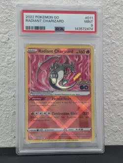 2022 POKEMON GO #011 RADIANT CHARIZARD PSA 9 Mint - Image 1