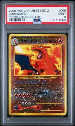 Graded Pokemon - Charizard (006) Promo - Reverse Foil PSA 9 - Image 1