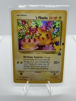 ______'s Pikachu (Birthday Pikachu) 24/53 Pokemon Celebrations Holo NM - Image 1
