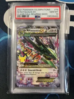 2021 POKEMON CELEBRATIONS CLASSIC COLL #76 M RAYQUAZA EX PSA 10 *READ - Image 1