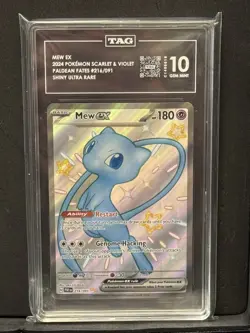 Pokemon Mew EX Shiny Ultra Rare 216/091 Paldean Fates TAG 10 - Image 1