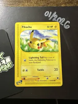 Pikachu 124/165 Expedition Base Set, Pokemon TCG, e-Reader, WOTC, 2002, NM - Image 3