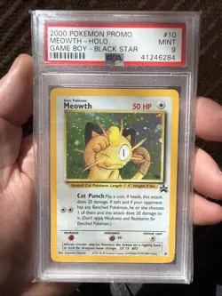 2000 POKEMON PROMO BLACK STAR #10 MEOWTH-HOLO GAME BOY-BLACK STAR - Image 1