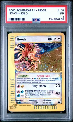 2003 POKEMON SKYRIDGE #149 HO-OH-HOLO PSA 1 - Image 1