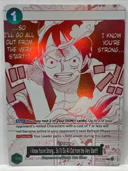 One Piece 3rd Anniversary I Know You’re Strong So I’ll Go All Out OP13-040 NM - Image 1