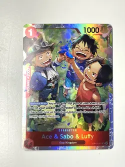 One Piece Ace & Sabo & Luffy OP13-007 Carrying On His Will English - Image 1